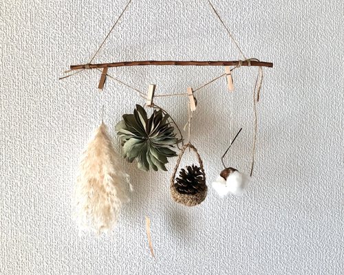 予約販売】パンパスグラス ユーカリミルフィーユリース 枝のガーランド