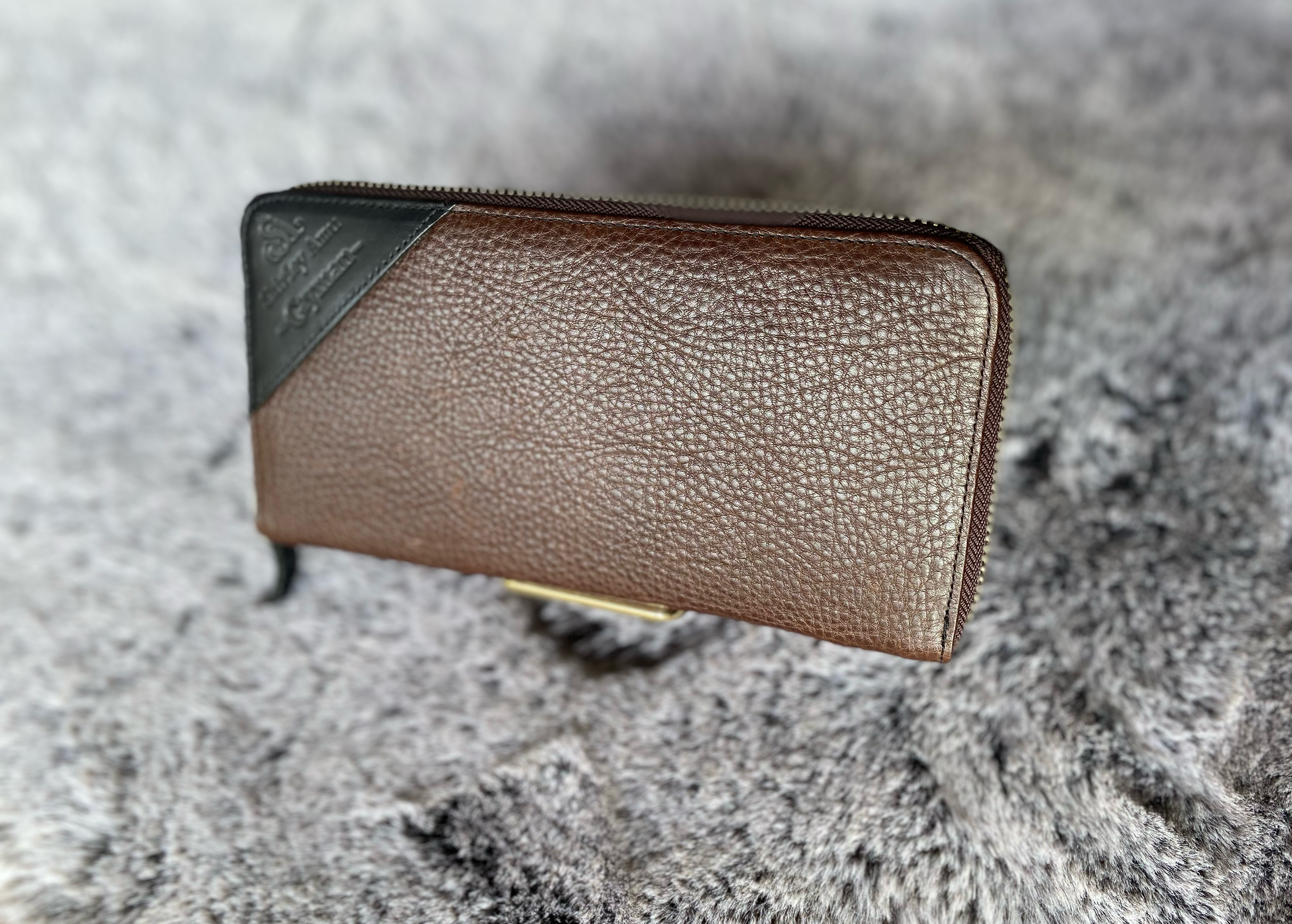 【期間限定SALE】50%off ノベルティ付き 本革 たつのレザー オールハンドメイド ラウンドファスナーウォレット