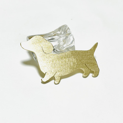 アンティーク　ダックスフンド　真鍮ブローチ アンティーク ダックスフンド 真鍮ブローチ