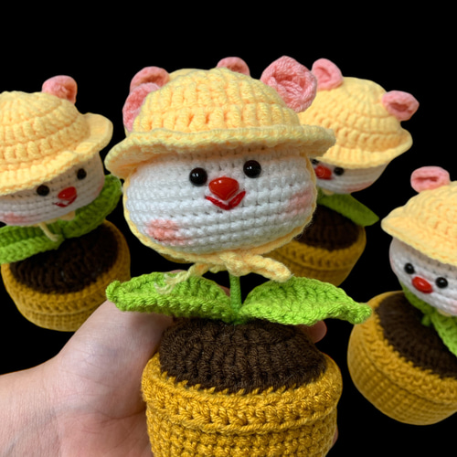 VietnamHandmade 手作あみぐるみ 帽子付きキャラクター ぬいぐるみ VietnamHandmade 手作あみぐるみ ぬいぐるみ 帽子付きキャラクター