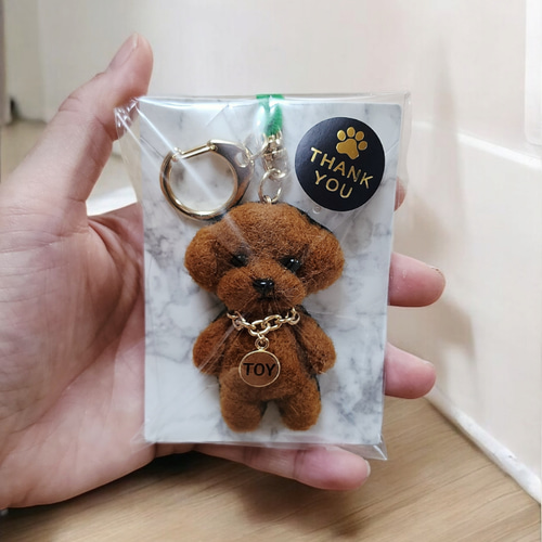 羊毛フェルト　トイプードル　キーホルダー トイプードルキーホルダー 羊毛フェルト作家もふだもふお | 羊毛