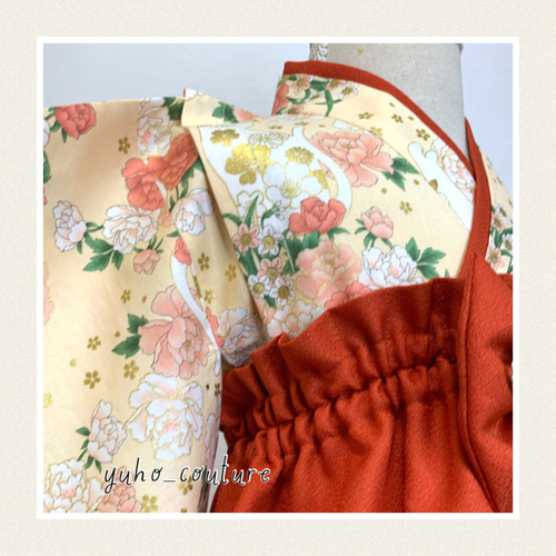 梅鞠牡丹 ベビー袴 ハンドメイド お食い初め お宮参り お正月 女の子 年賀状 梅鞠牡丹】ベビー袴 ハンドメイド お食い初め お正月 ひなまつり