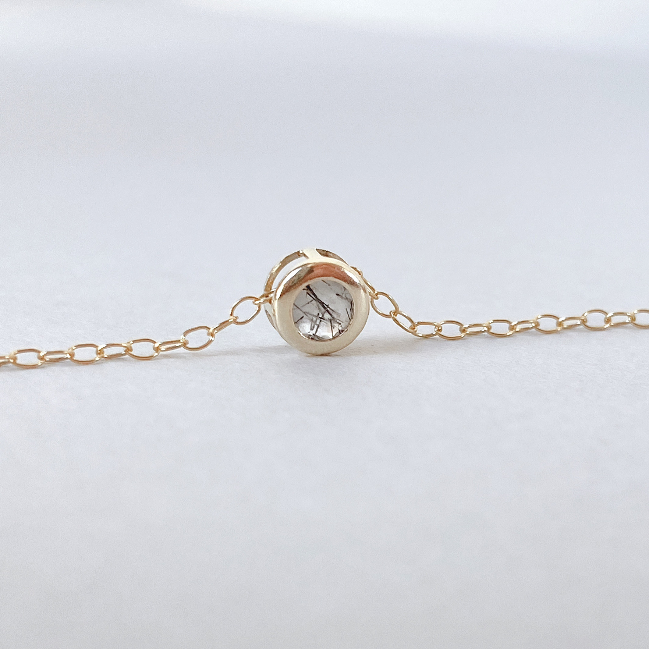 [14kgf]N31 トルマリンクォーツ　ベゼル　ネックレス 4,150円