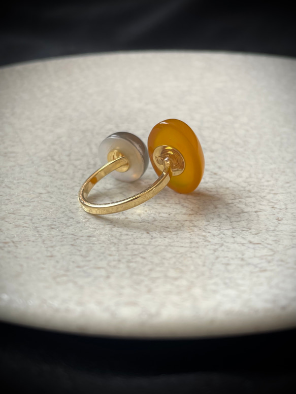 【艶×透明感】私だけの天然石フォークリング　　　フリーサイズ　春アクセサリー 18枚目の画像