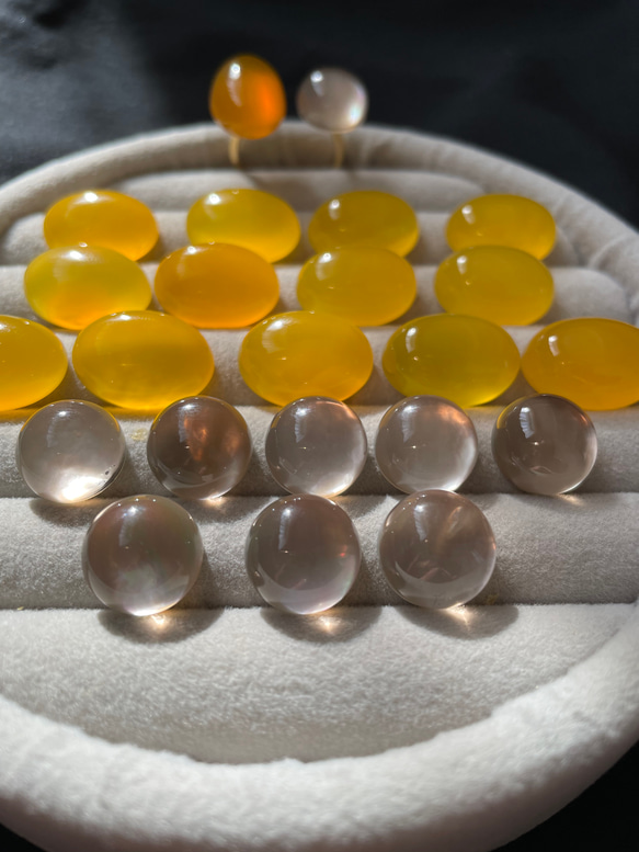 【艶×透明感】私だけの天然石フォークリング　　　フリーサイズ　春アクセサリー 14枚目の画像