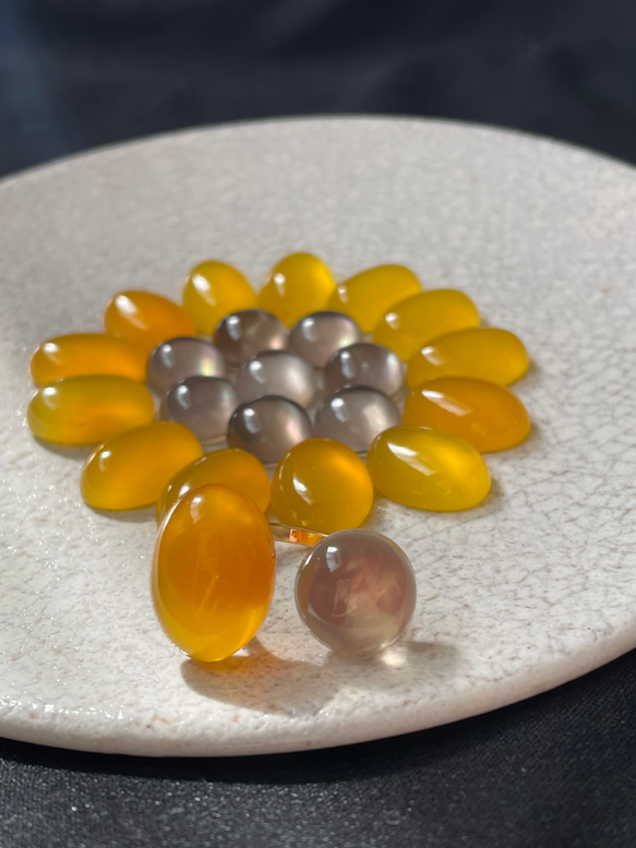 【艶×透明感】私だけの天然石フォークリング　　　フリーサイズ　春アクセサリー 17枚目の画像