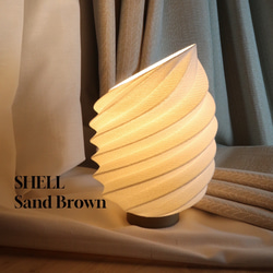 テーブルランプ / 照明ギフト / 3dプリント製照明 / Table Lamp SHELL 4枚目の画像
