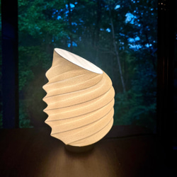 テーブルランプ / 照明ギフト / 3dプリント製照明 / Table Lamp SHELL 3枚目の画像