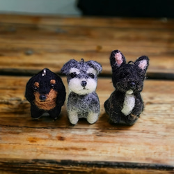 羊毛フェルトオーダー愛犬ブローチ ハンドメイド犬雑貨