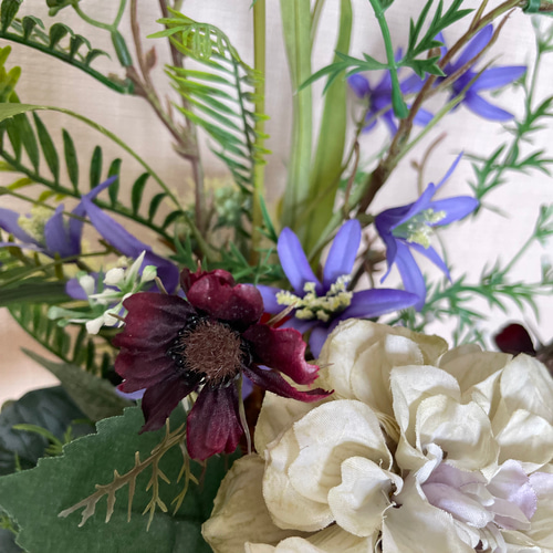 仏花10年以上飾れるお供えの花アレンジ ダリア 送料無料Mサイズ