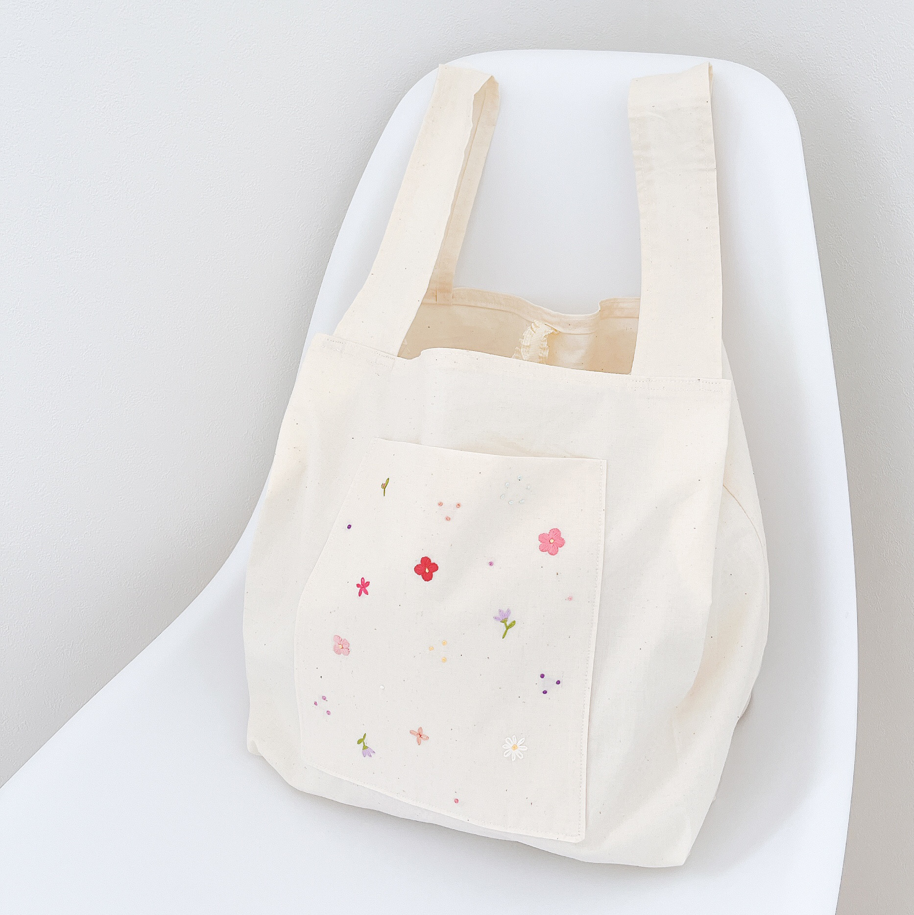 FELLER 刺繍エコバッグ ホワイトＬ FELLER 刺繍エコバッグ ホワイトL