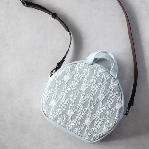 ミナペルホネン pomppia light green ハンドメイドバッグ