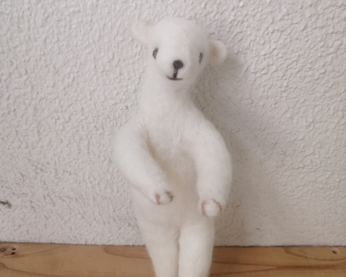 しろくま風 羊毛フェルト 羊毛フェルト moimoe 通販 18323631
