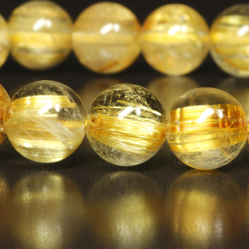 金針がギラギラに輝く】8ミリ 一点物 ゴールド タイチンルチル