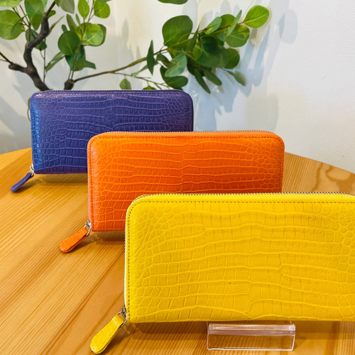 日本の職人が作った スモールクロコダイル（ポロサス） ラウンド  