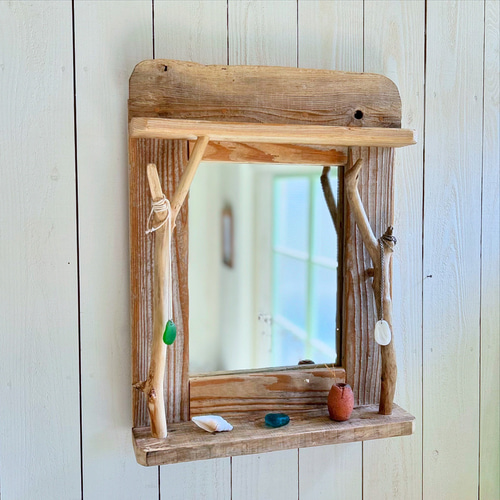 流木フレームの鏡 ドレッサー・ミラー・鏡台 Beach Craft 通販