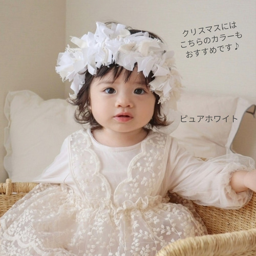 BABY かえし ヘッドドレス 黒×白