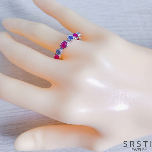 e.m ブルーサファイヤ　ルビー　リング ルビー サファイア リング | dr6365cs – cococaru