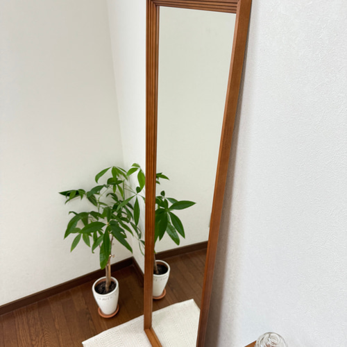 new【日本製】カットデザインミラー 全身鏡 姿見 立て掛けミラー 