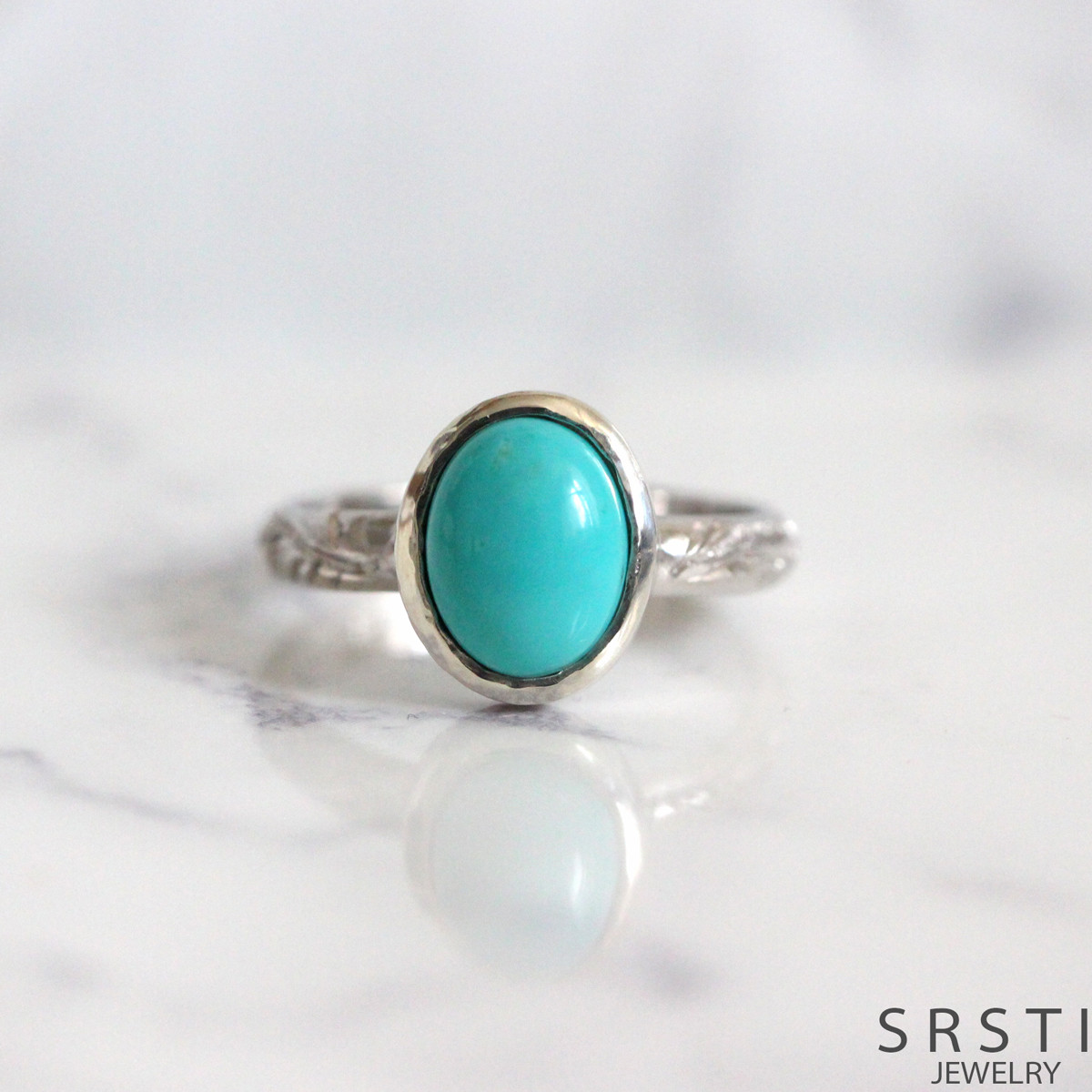 ターコイズ手彫りSV925リング 17,000円