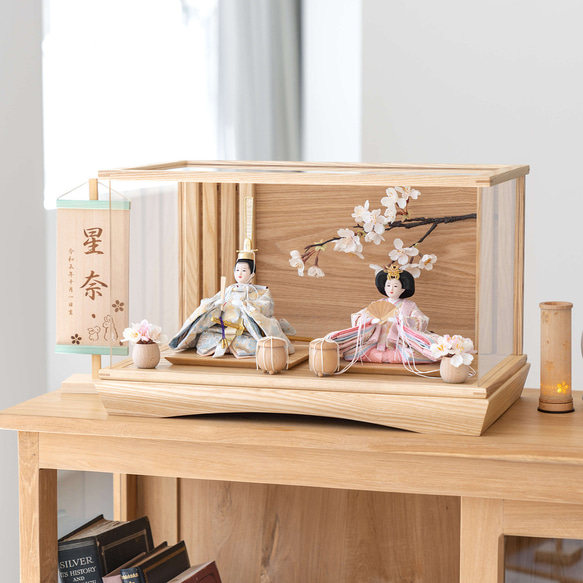 ことのひな人形（3S-0172）（そら）桜円ケース｜ 円ケース｜コンパクト