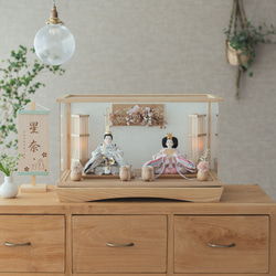 ことのひな人形｜そら｜華円ケース（白和紙）駿河行燈付（3S-0173