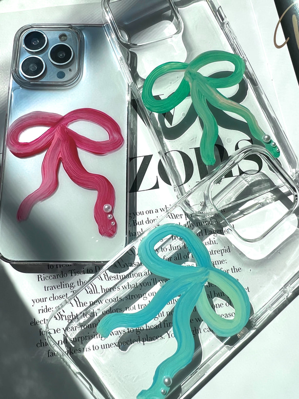 リボンデザインのiPhoneケース スマホケース iPhoneケース 〝design ribbon〟 Android リボン