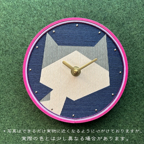 Clock ねこぼーろ Matsuo Miyuki Diecut clock Momo | TOMOEYA