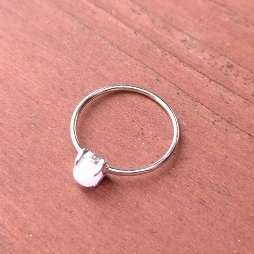 クンツァイトリング♡シルバー925♡華奢リング♡重ね付けにも♡ 指輪