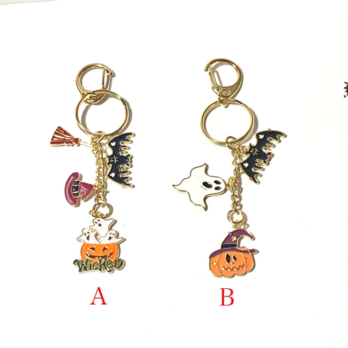 選べる4種 ハロウィンチャームキーホルダー ハロウィンチャーム