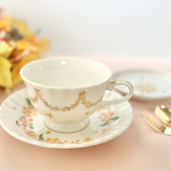 秋香る金木犀のティーカップ＆プチプレートセット ティーカップ MIYABI