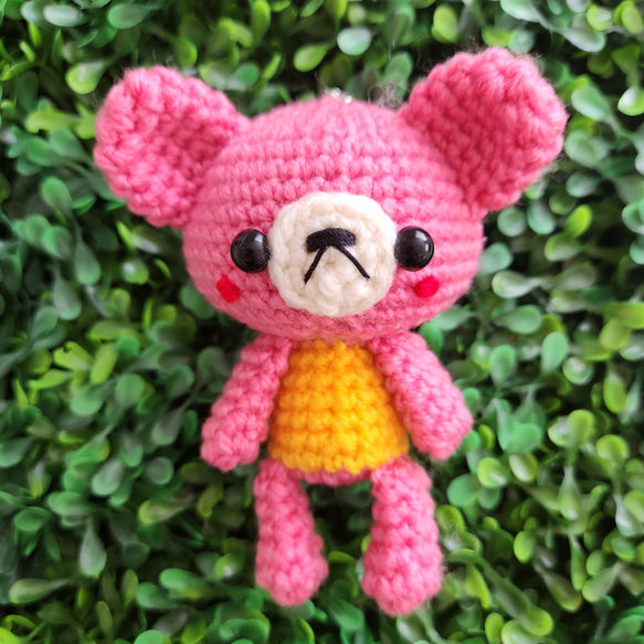 くまさんキーホルダー あみぐるみ fu-rin 通販 18324640｜Creema(クリーマ)