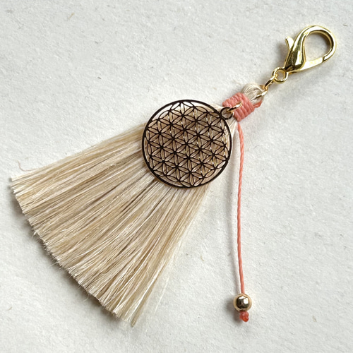 精麻とクリスタルのほうきピンク