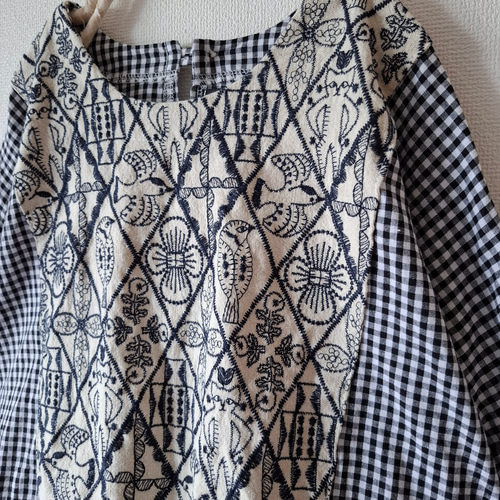 リンカブル 刺繍ブラウス ギンガムチェック 刺繍ギンガムチェックブラウス・全2色 | レディースファッション通販