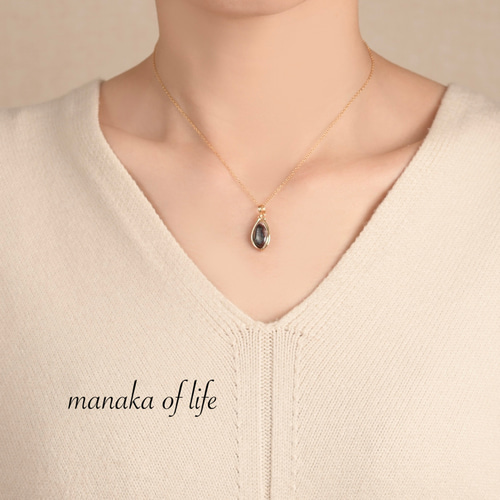 カンテラオパール ペンダントトップ ワイヤーラッピング ネックレス