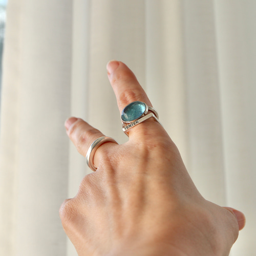 スタジオテンテン 人魚のaquamarine ring アクアマリンリング K10WG