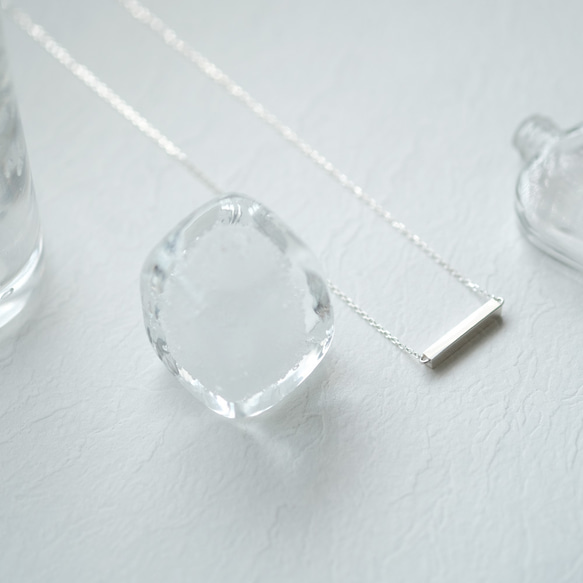 ミニ バー 両吊 ネックレス シルバー925 2枚目の画像