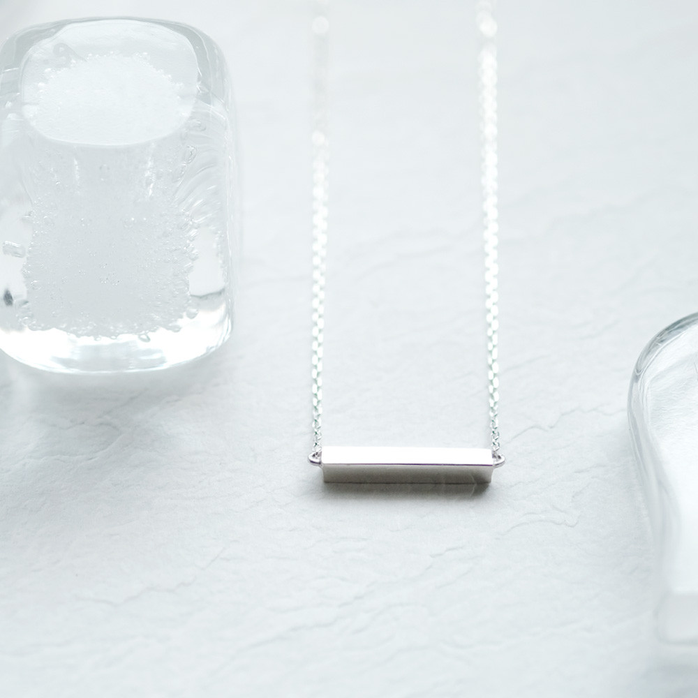 ミニ バー 両吊 ネックレス シルバー925