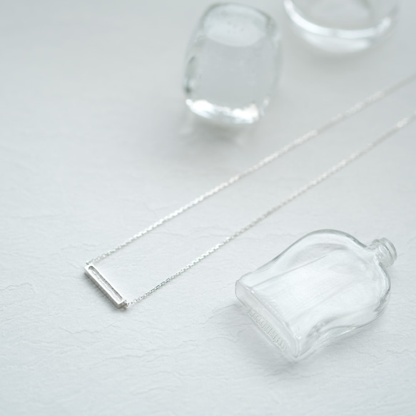 ミニ バー 両吊 ネックレス シルバー925 6枚目の画像