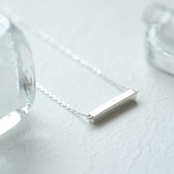 ミニ バー 両吊 ネックレス シルバー925 4枚目の画像