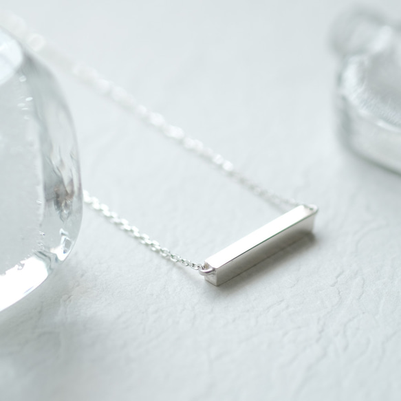 ミニ バー 両吊 ネックレス シルバー925 4枚目の画像