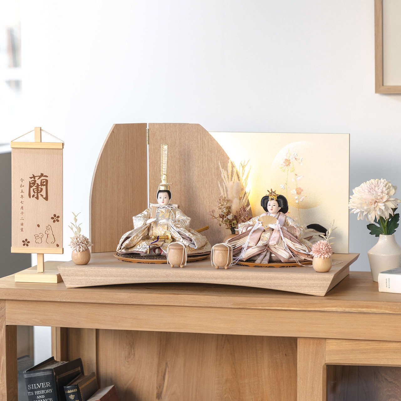 ことのひな人形（3T-0500）（つき）灯平台｜ 平台｜コンパクトな雛人形｜ひな祭り｜雛人形