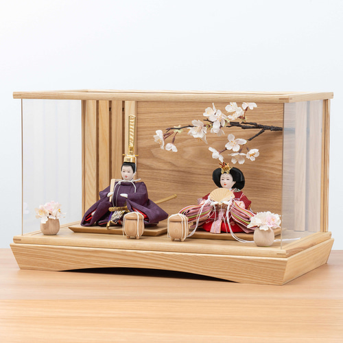 ことのひな人形（3A-0100）（あかね）桜｜円ケース｜コンパクトな