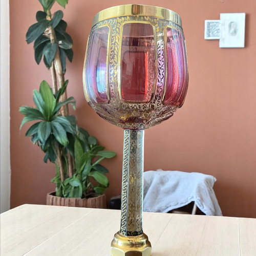 ボヘミアンワイングラス1客 ワイングラス antique art nozomi