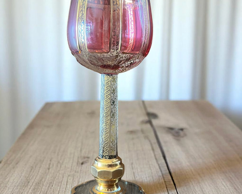 ボヘミアンワイングラス1客 ワイングラス antique art nozomi