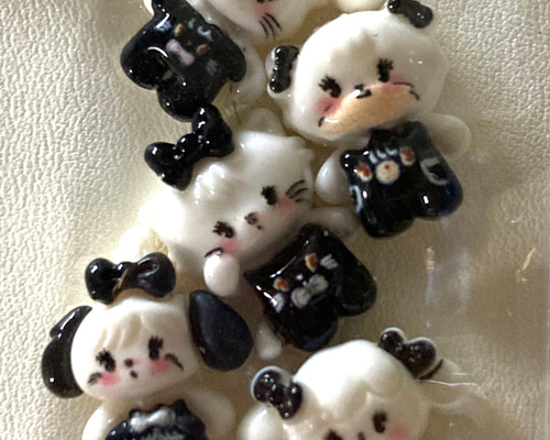 アニマル モノトーン ミニ デコパーツ ネイルパーツ キャンディー