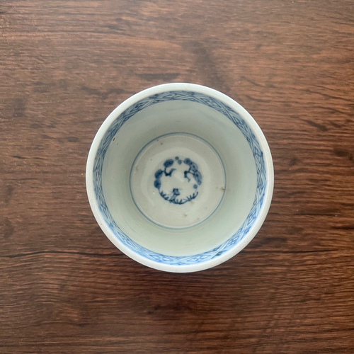 江戸時代　蛸唐草　蕎麦猪口　1客 古伊万里染付蛸唐草紋様蕎麦猪口1客 no.03 おちょこ・ぐい呑み
