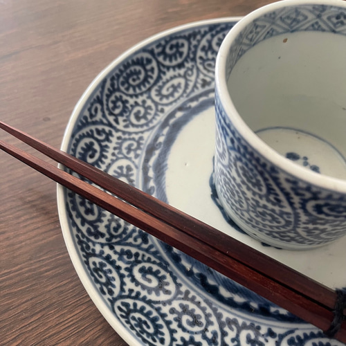 蕎麦猪口　古伊万里　そば猪口　伊万里　染付　蛸唐草　窓絵　草花　くらわんか 蕎麦猪口 古伊万里 そば猪口 伊万里 染付 蛸唐草 窓絵 草花 くらわん