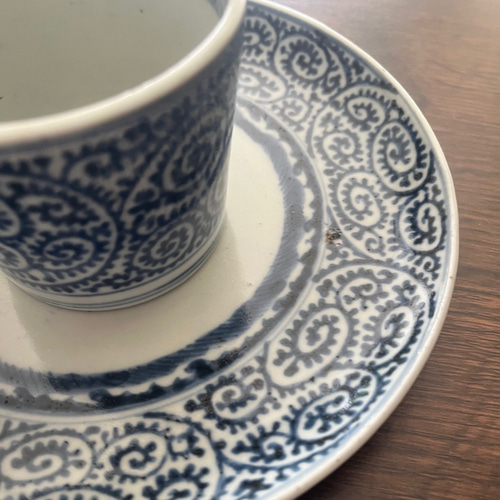 蕎麦猪口　古伊万里　そば猪口　伊万里　染付　蛸唐草　窓絵　草花　くらわんか 蕎麦猪口 古伊万里 そば猪口 伊万里 染付 蛸唐草 窓絵 草花 くらわん