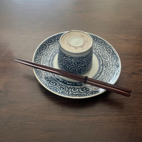 古伊万里染付蛸唐草紋様蕎麦猪口1客 no.03 おちょこ・ぐい呑み